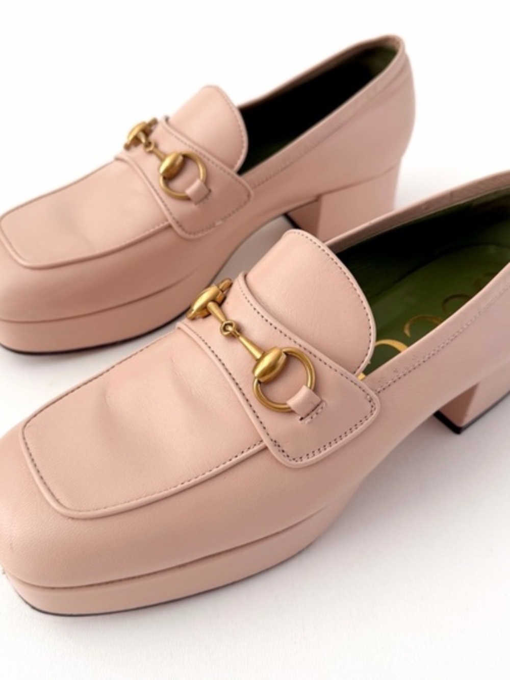 Gucci Horsebit Leather Platform Loafers